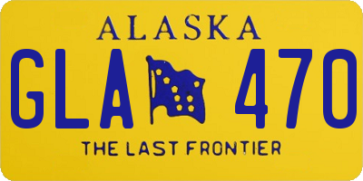 AK license plate GLA470