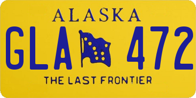 AK license plate GLA472