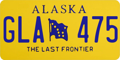 AK license plate GLA475