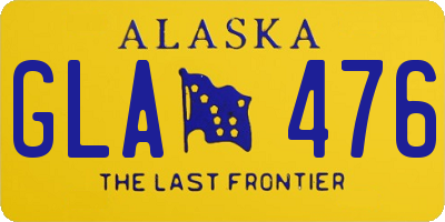 AK license plate GLA476