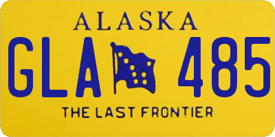 AK license plate GLA485