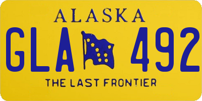 AK license plate GLA492