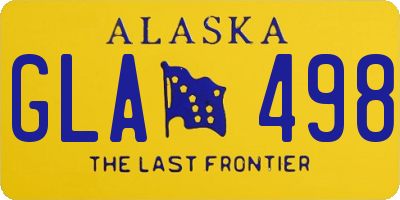 AK license plate GLA498