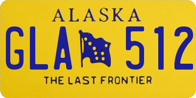 AK license plate GLA512