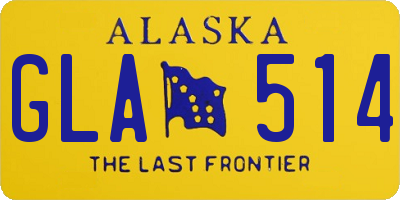 AK license plate GLA514