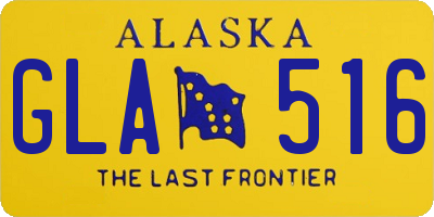 AK license plate GLA516