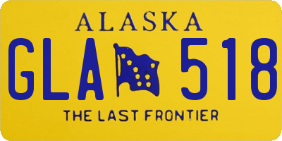 AK license plate GLA518