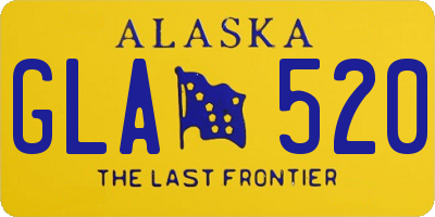 AK license plate GLA520