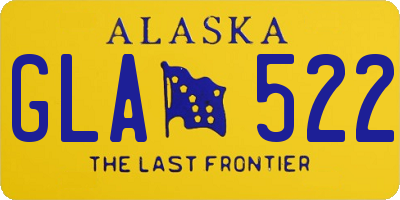 AK license plate GLA522