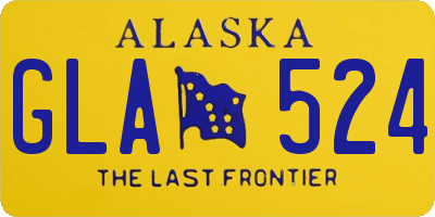AK license plate GLA524