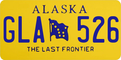 AK license plate GLA526