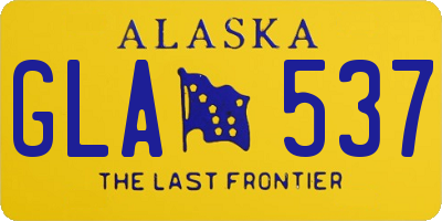 AK license plate GLA537