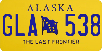 AK license plate GLA538