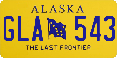 AK license plate GLA543