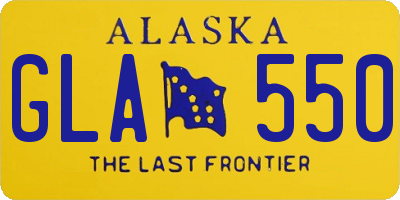 AK license plate GLA550