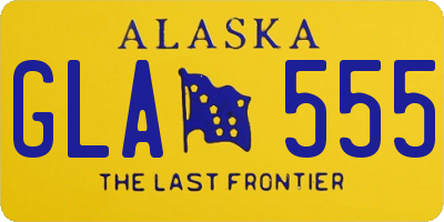 AK license plate GLA555
