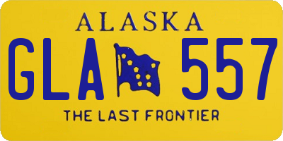 AK license plate GLA557