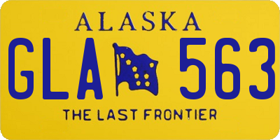 AK license plate GLA563