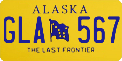 AK license plate GLA567