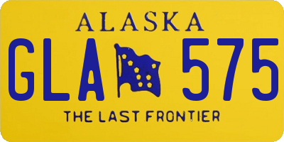 AK license plate GLA575