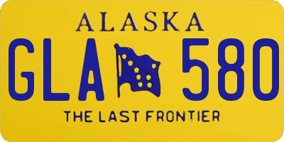 AK license plate GLA580