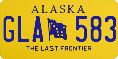 AK license plate GLA583