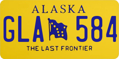AK license plate GLA584