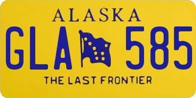 AK license plate GLA585