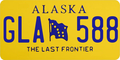 AK license plate GLA588