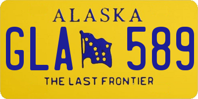 AK license plate GLA589
