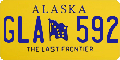 AK license plate GLA592