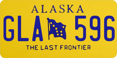 AK license plate GLA596