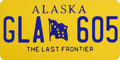 AK license plate GLA605