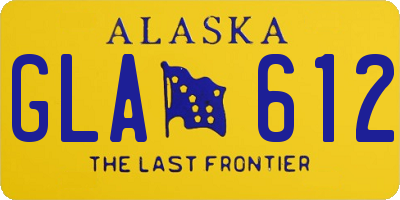 AK license plate GLA612
