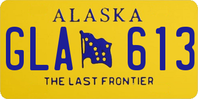 AK license plate GLA613