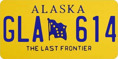 AK license plate GLA614