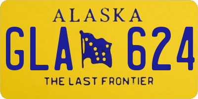 AK license plate GLA624