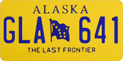 AK license plate GLA641