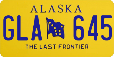 AK license plate GLA645