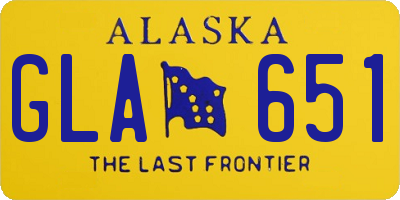 AK license plate GLA651