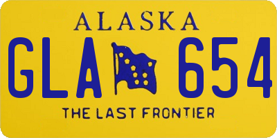 AK license plate GLA654