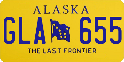 AK license plate GLA655