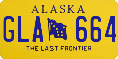 AK license plate GLA664