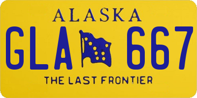 AK license plate GLA667