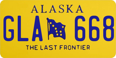 AK license plate GLA668