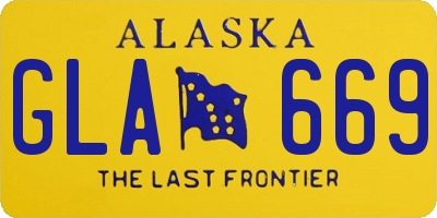 AK license plate GLA669