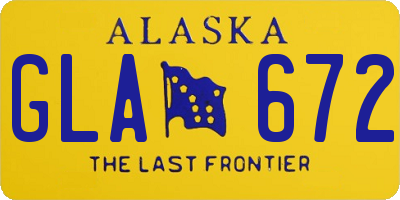 AK license plate GLA672