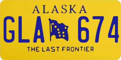 AK license plate GLA674