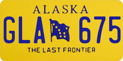 AK license plate GLA675