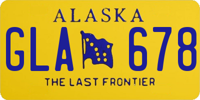 AK license plate GLA678